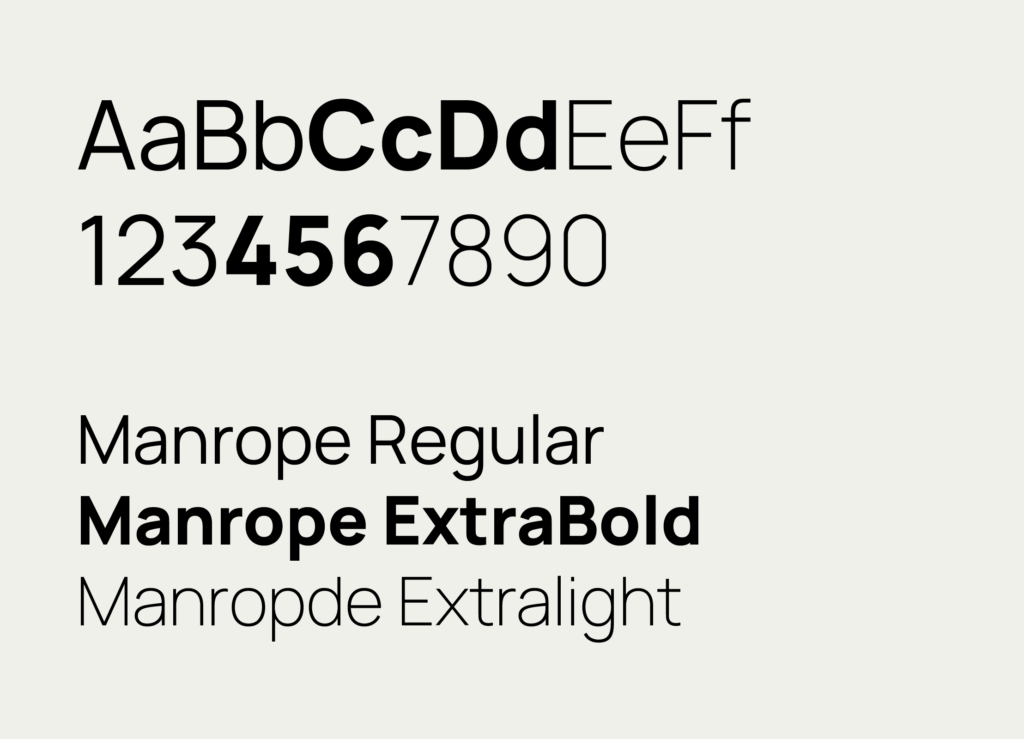 Manrope typografi